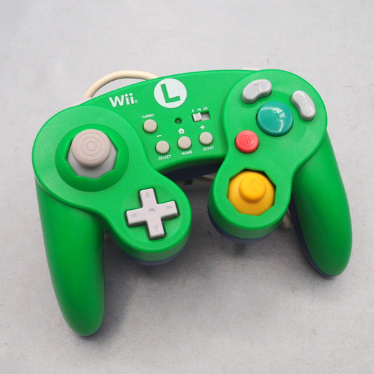 Used HORI WiiU Wii Classic Controller LUIGI WIU-076 - Tested & Working