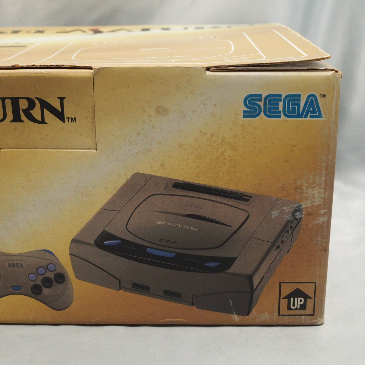 Used SEGA SATURN Console system Gray HST-3210 Boxed - Tested & Working