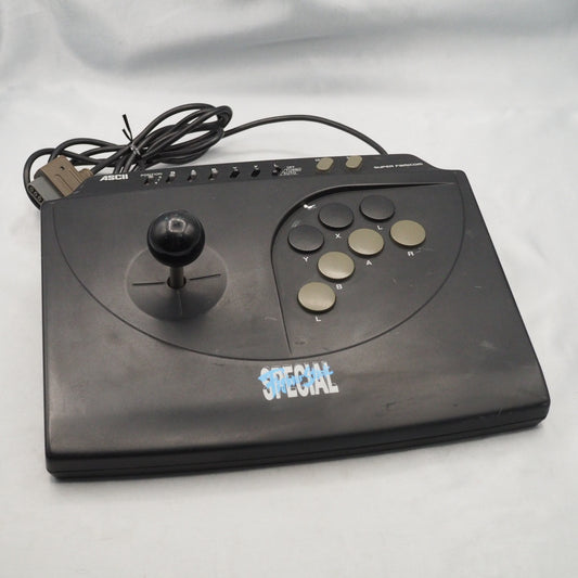 Used ACSII Fighter Stick Special Super Famicom Controller AS-9982 - Tested & Working