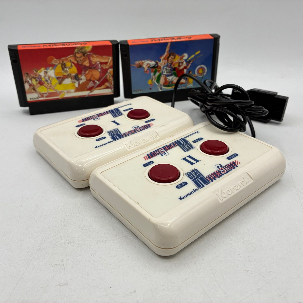 Nintendo Famicom Hyper Olympic / Hyper Sports + Konami Hyper Shot Controller Set