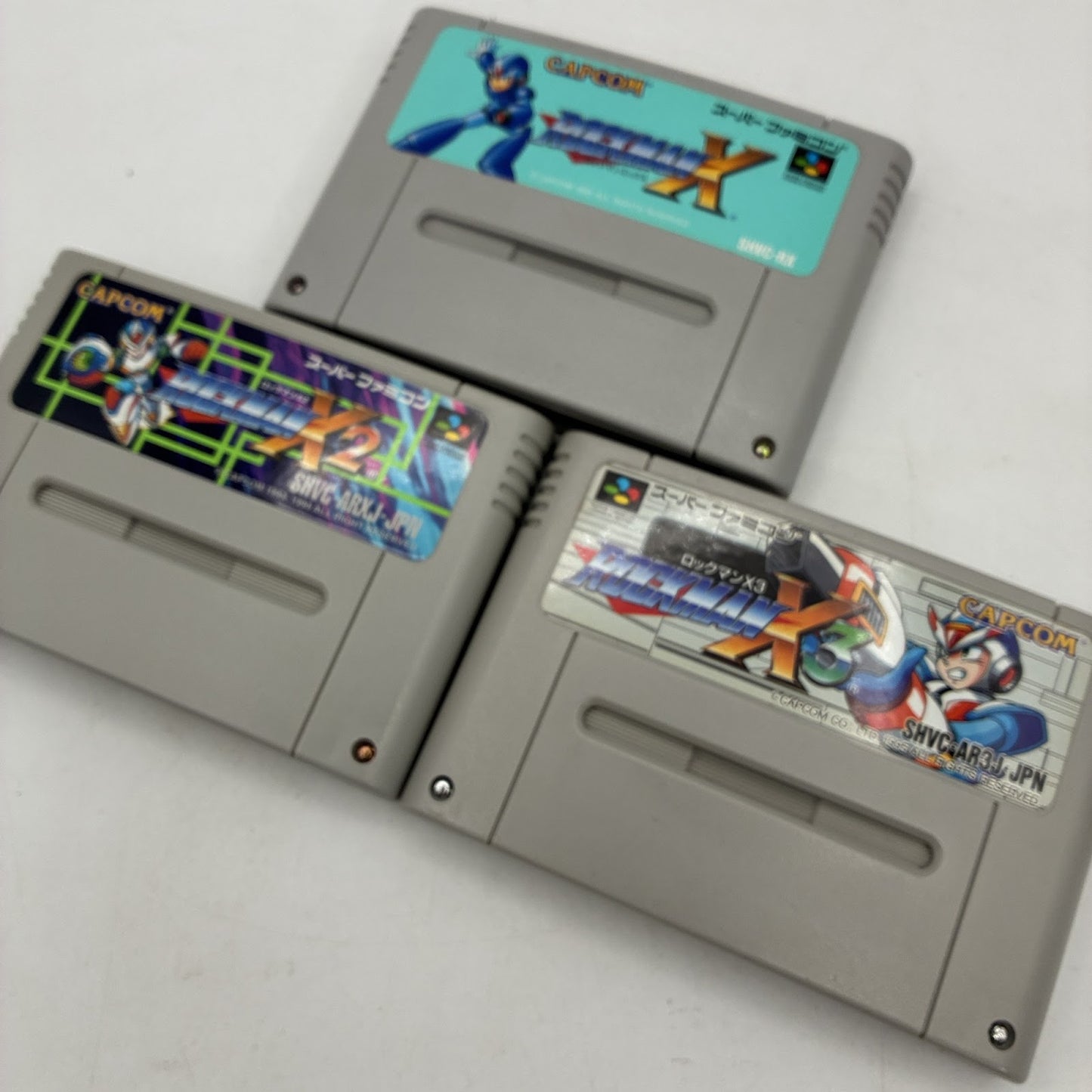 SNES Super Famicom Mega Man X X2 X3 Set Rockman Capcom  Tested JP