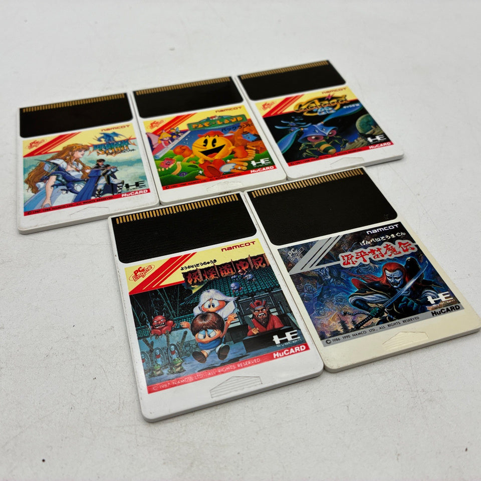 NEC PC Engine Dragon Spirit / Pac-Land / Galaga '88 / Shadow Land 5 Game Set