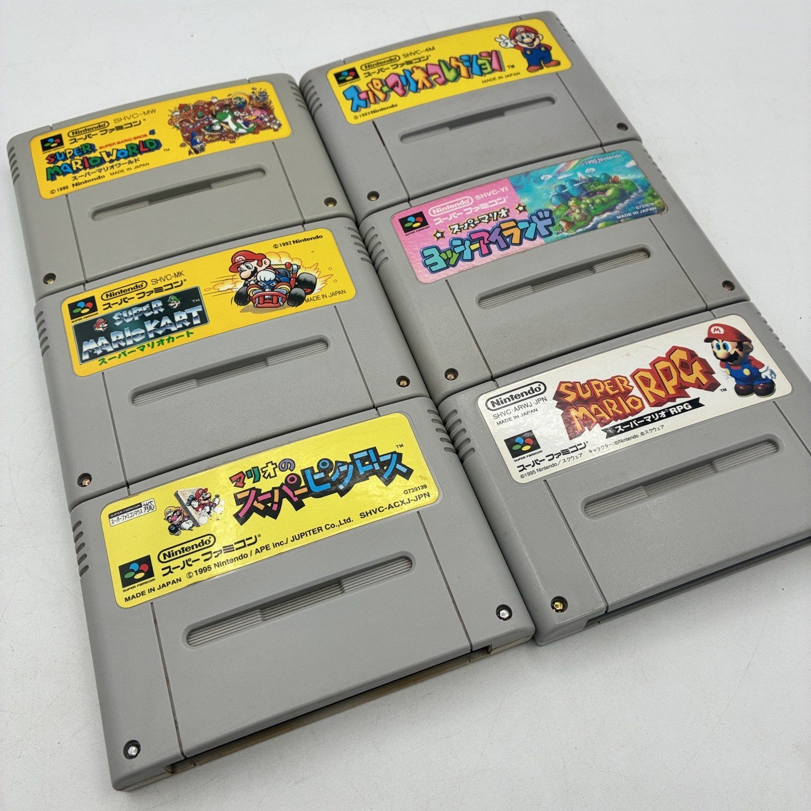 Super Mario World + All-Stars + Kart + Yoshi + RPG + Super Picross 6 Game SET – Japanese retro console – Enjoy Game Japan