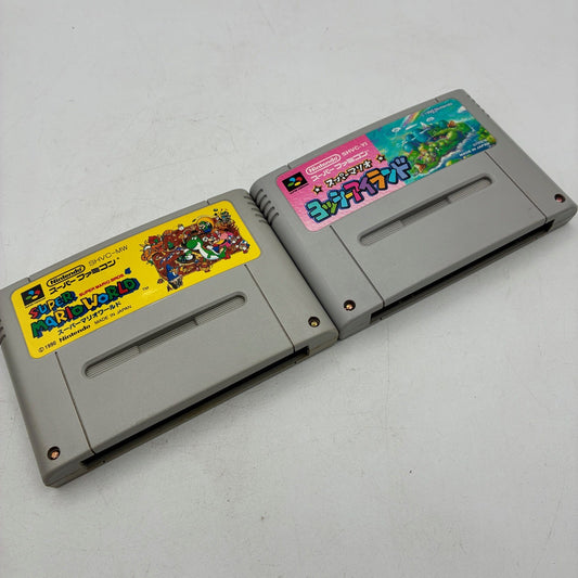 Super Famicom Super Mario World + Yoshi's Island 2 Game Set NTSC-J Tested – Japanese retro console – Enjoy Game Japan