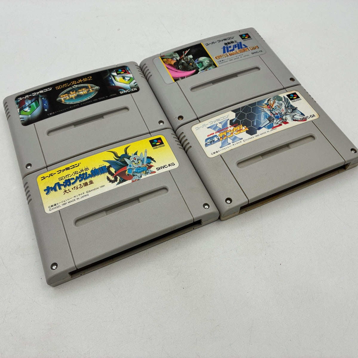 Super Famicom SD Gundam Gaiden 2 + Knight Gundam + Gundam 0079 + SD Gundam X Set