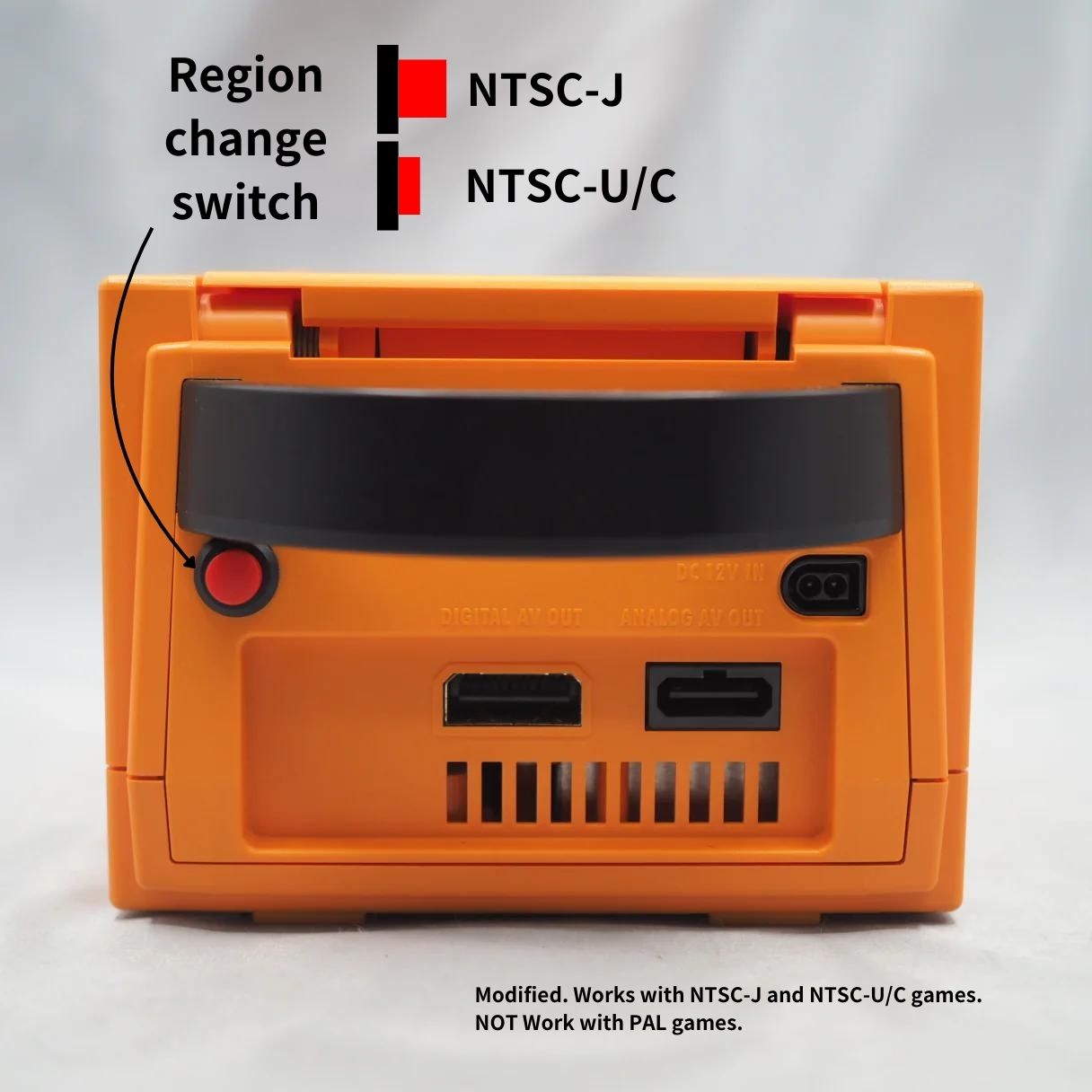 Nintendo GameCube Console System Orange DOL-001 [NTSC-J] [NTSC-U/C] [Modified]