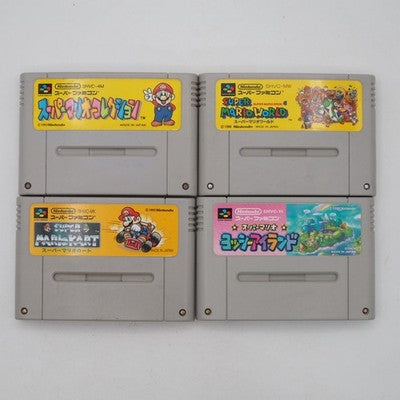 Nintendo Super Famicom Console SHVC-001 Boxed w/ 4 Games NTSC-J Tested Working
