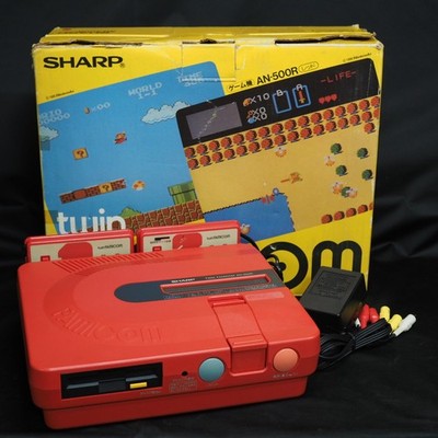 Twin Famicom Console system AN-500R Sharp Boxed New Rubber Belt replaced Tested – Japanese retro console – Enjoy Game Japan