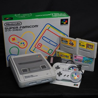 Nintendo Super Famicom Console SHVC-001 Boxed w/ 4 Games NTSC-J Tested Working – Japanese retro console – Enjoy Game Japan
