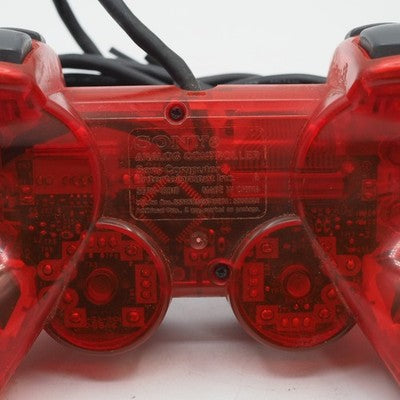 Sony PlayStation 2 DualShock Controller Crimson Red clear Tested SCPH-10010 PS2