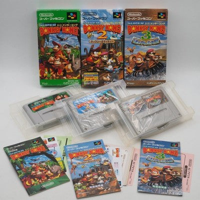 SUPER DONKEY KONG 1 2 3 Set Nintendo Super Famicom SFC NTSC-J Japan Tested – Japanese retro console – Enjoy Game Japan