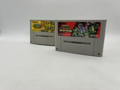 TMNT Mutant Warriors & Turtles in Time Set SFC Super Famicom Tested Japan Import – Japanese retro console – Enjoy Game Japan