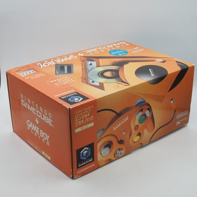 Nintendo GameCube Console System Orange + Game Boy Player Boxed NTSC-J Tested