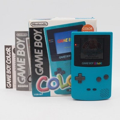 Nintendo GAME BOY COLOR Blue CGB-001 Handheld system Boxed Tested Working GBC