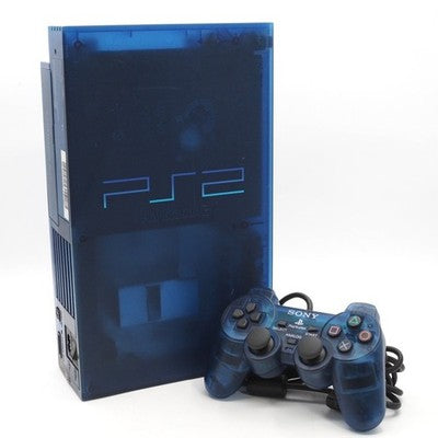 Sony PlayStation 2 Console System SCPH-37000 Ocean Blue Tested NTSC-J