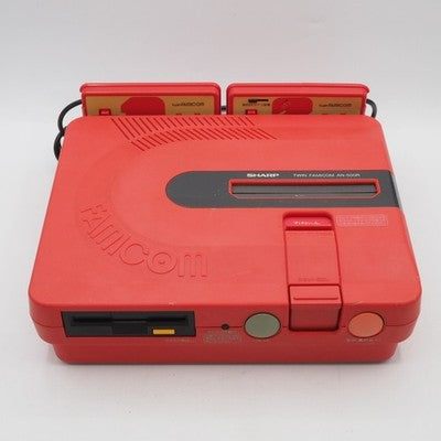 Sharp Twin Famicom Console system AN-500R Red NTSC-J Japan Tested Belt replaced