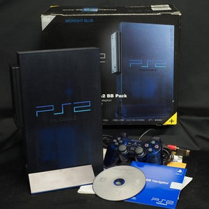 Sony PlayStation 2 BB Console Midnight Blue SCPH-50000 MB/NH Boxed NTSC-J Tested