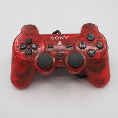 Sony PlayStation 2 DualShock Controller Crimson Red clear Tested SCPH-10010 PS2 – Japanese retro console – Enjoy Game Japan