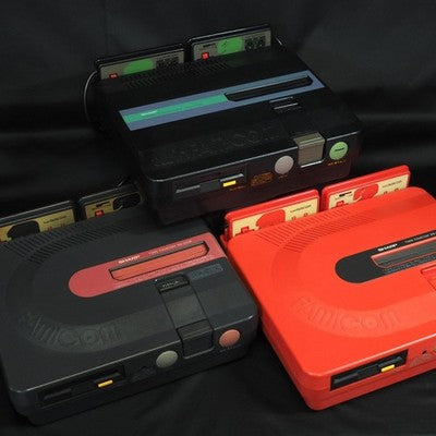 Sharp Twin Famicom — Red AN-500R, AN-500B and Black AN-505-BK, belt replaced and tested, from Japan – Japanese retro console – Enjoy Game Japan