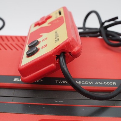 Sharp Twin Famicom Console system AN-500R Red NTSC-J Japan Tested Belt replaced