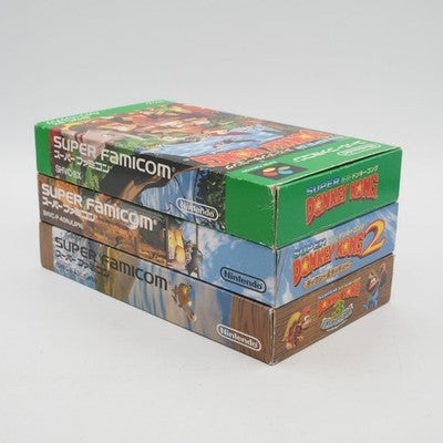 SUPER DONKEY KONG 1 2 3 Set Nintendo Super Famicom SFC NTSC-J Japan Tested