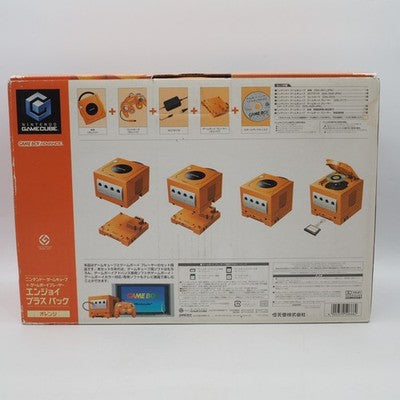 Nintendo GameCube Console System Orange + Game Boy Player Boxed NTSC-J Tested