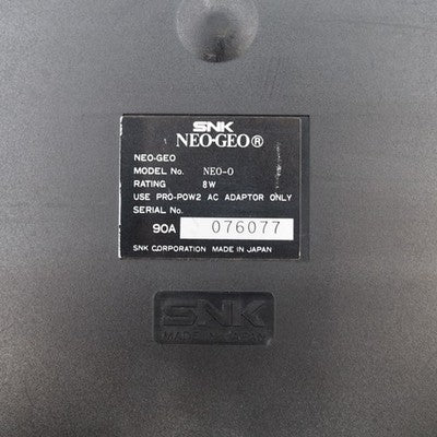 NEO GEO AES Console System NEO-0 UNIBIOS SNK 2 Controllers Tested Region Free 5V – Japanese retro console – Enjoy Game Japan