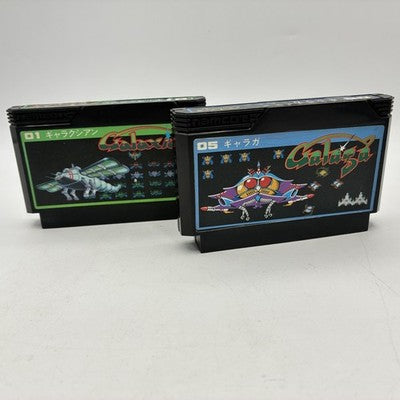 NES Famicom Galaga & Galaxian Set Namco Shooter Cartridge Tested JP – Japanese retro console – Enjoy Game Japan