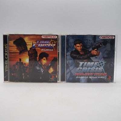 PS1 Namco GUNCON Gun Controller Bozed + 4 Games Set Tested Work for CRT TV Only