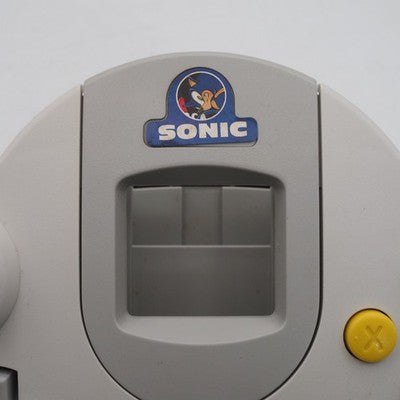 Sega Dreamcast Controller HTK-7700 White w/ Sonic The Hedgehog Sticker Tested – Japanese retro console – Enjoy Game Japan