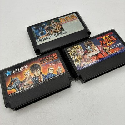 NES Famicom Double Dragon 1 2 3 Set Technos Arcade Cartridge Tested JP – Japanese retro console – Enjoy Game Japan