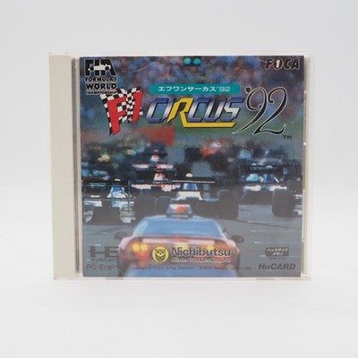 Nichibutsu F1 Circus '92 PC Engine HuCARD NTSC-J Japan Racing Game Tested