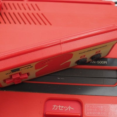 Sharp Twin Famicom Console system AN-500R Red NTSC-J Japan Tested Belt replaced