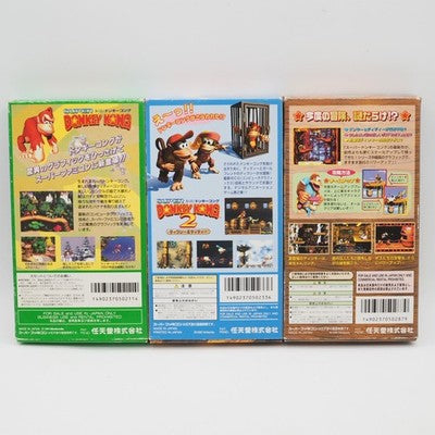 SUPER DONKEY KONG 1 2 3 Set Nintendo Super Famicom SFC NTSC-J Japan Tested