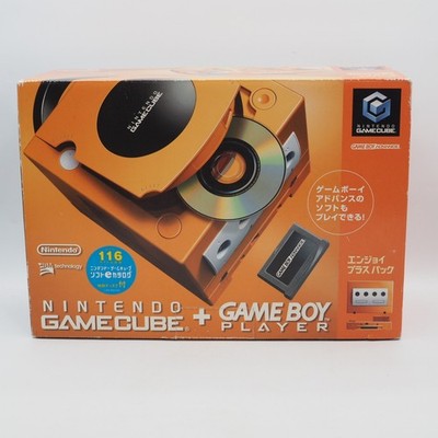 Nintendo GameCube Console System Orange + Game Boy Player Boxed NTSC-J Tested