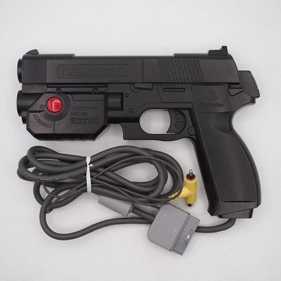 PS1 Namco GUNCON Gun Controller Bozed + 4 Games Set Tested Work for CRT TV Only – Japanese retro console – Enjoy Game Japan
