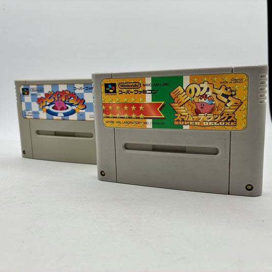 Nintendo Super Famicom Kirby Bowl + Kirby Super Deluxe Set NTSC-J – Japanese retro console – Enjoy Game Japan