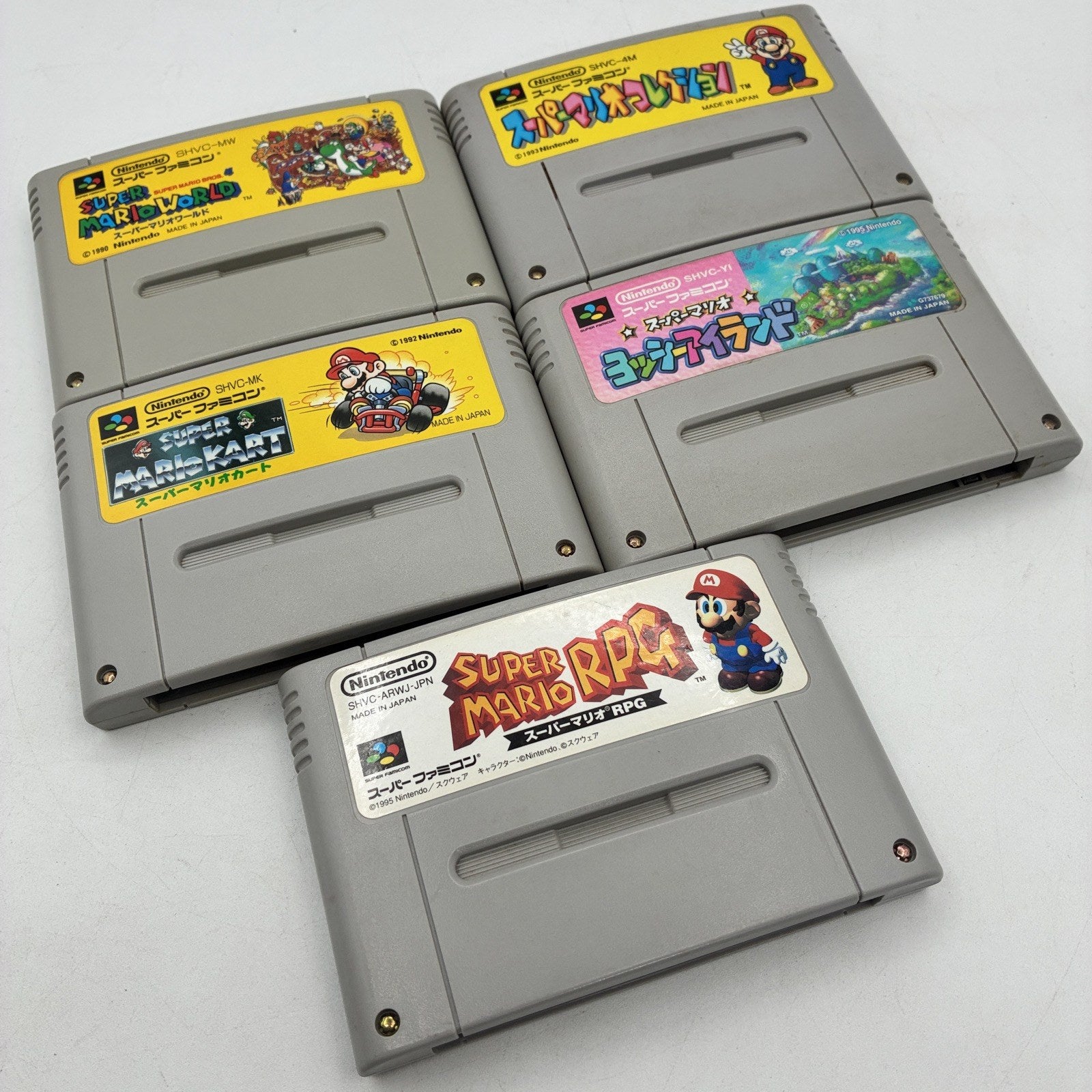 Super Mario World + All-Stars + Kart + Yoshi's Island + Mario RPG 5 Game SET – Japanese retro console – Enjoy Game Japan