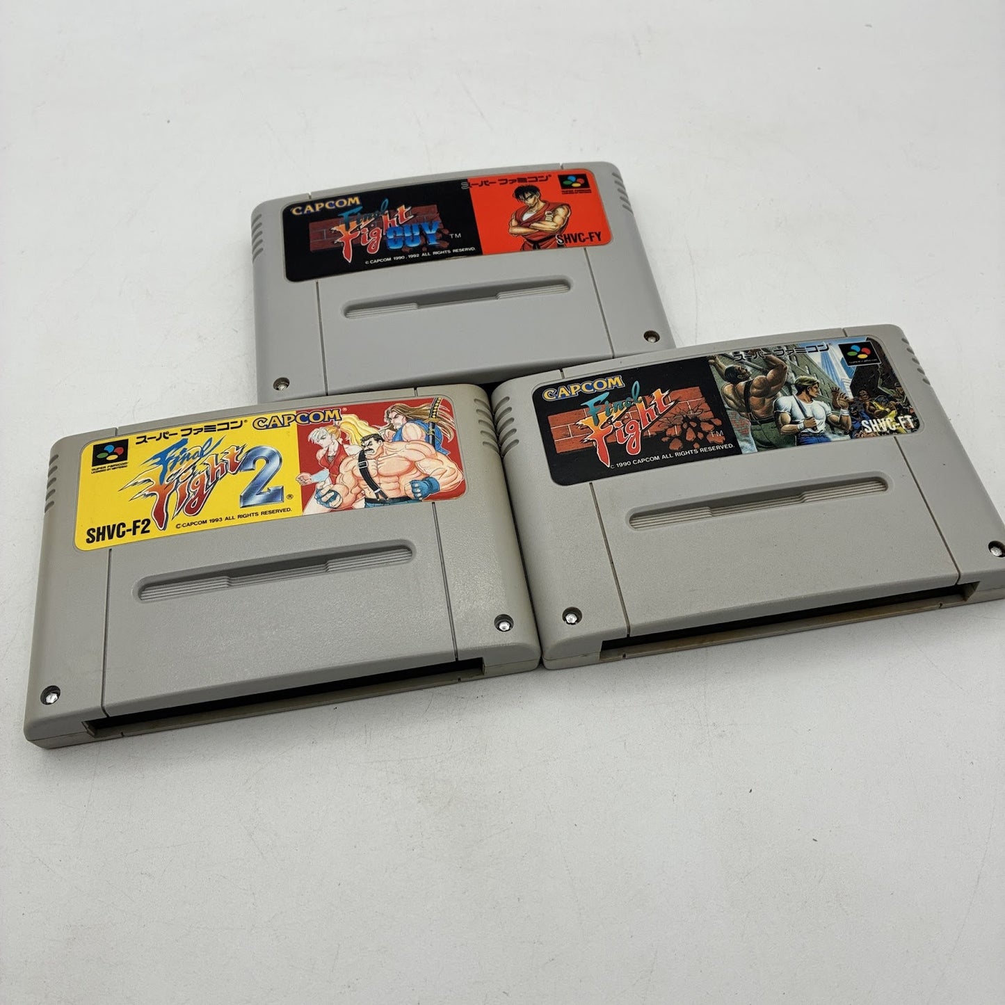 Final Fight 1 + 2 + Guy 3 Game SET Nintendo Super Famicom SFC Capcom Tested