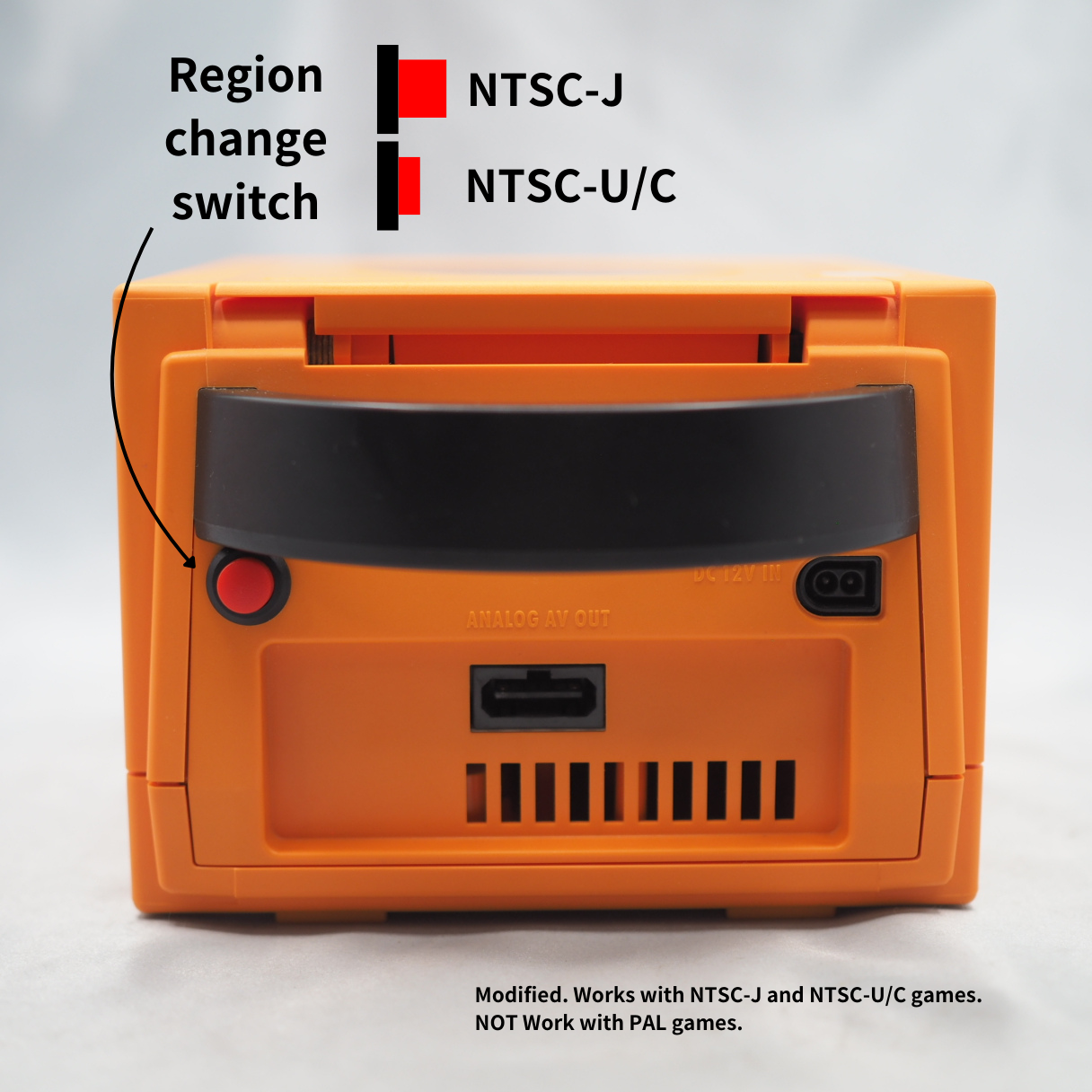 Nintendo GameCube Console System Orange Boxed DOL-101 [NTSC-J] [NTSC-U/C] [Modified]