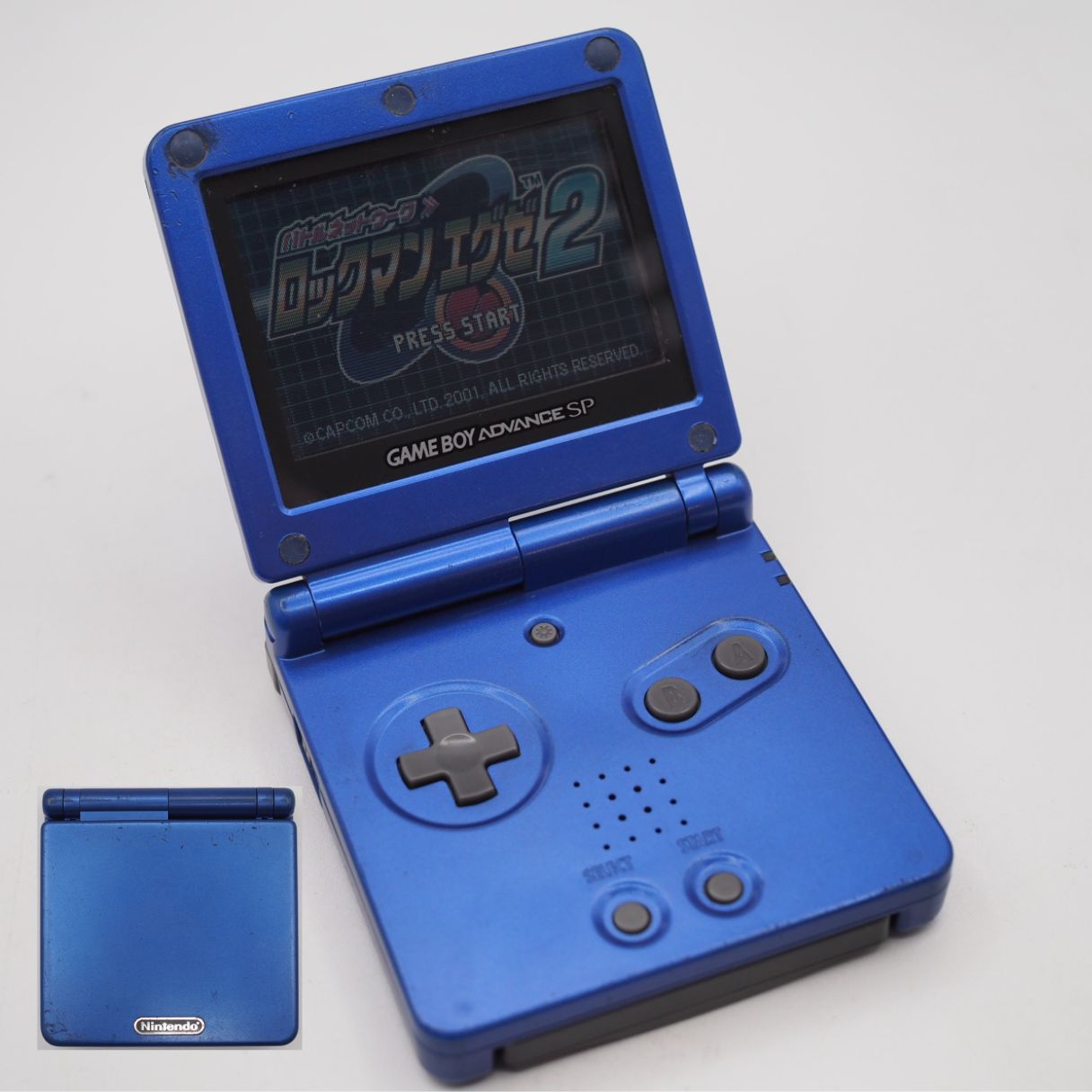 Used Nintendo Game Boy Advance SP Azurite Blue AGS-001 Boxed  - Tested & Working