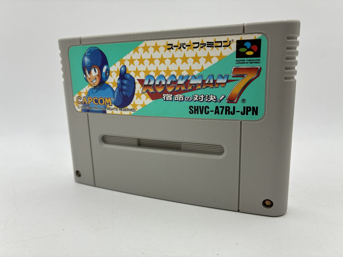 SNES Super Famicom Mega Man 7 + X2 + Mega Man & Bass Rockman 3 Game Set