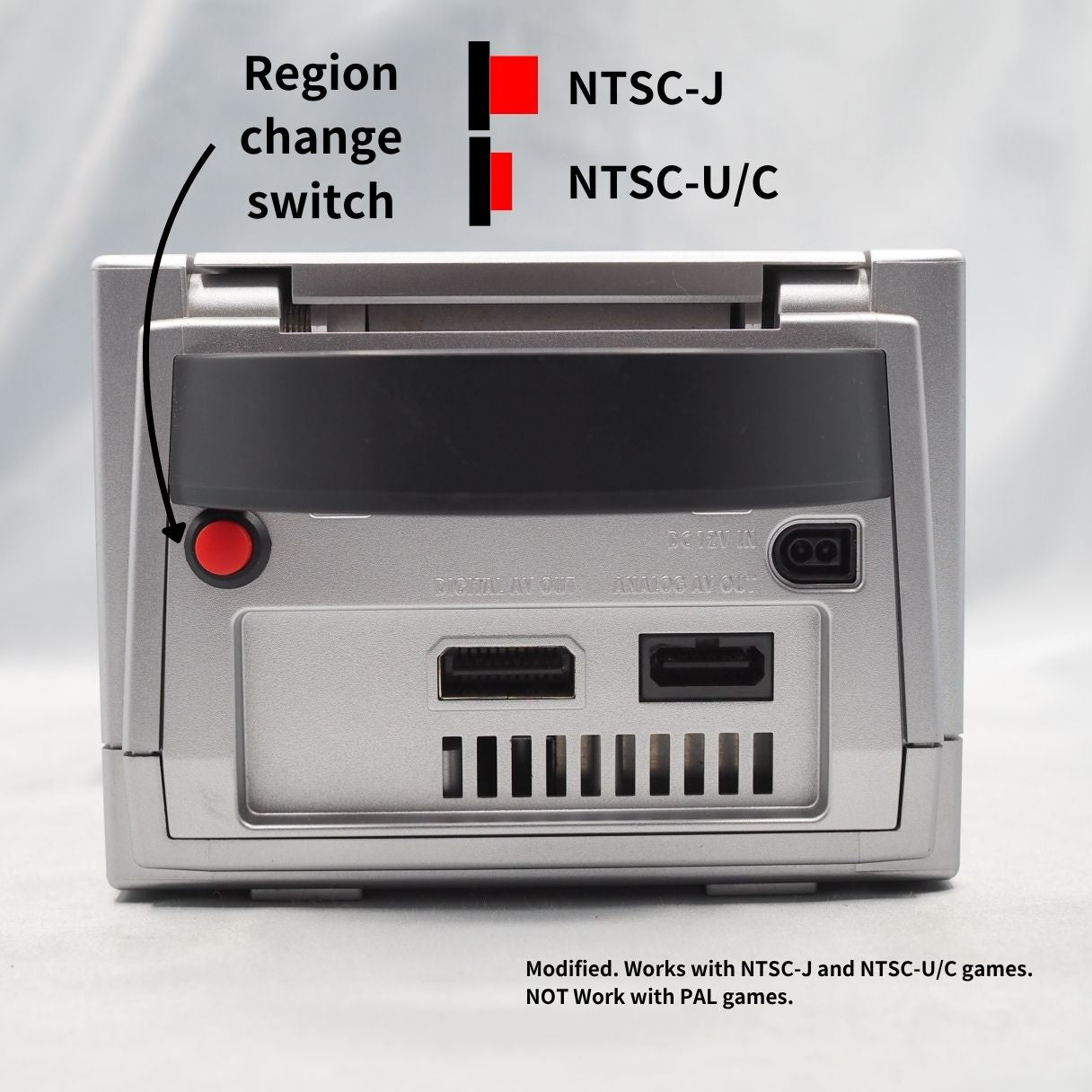 Used Nintendo GameCube Console System DOL-001 Silver Boxed [NTSC-J, NTSC-U/C] [Modified] - Tested & Working