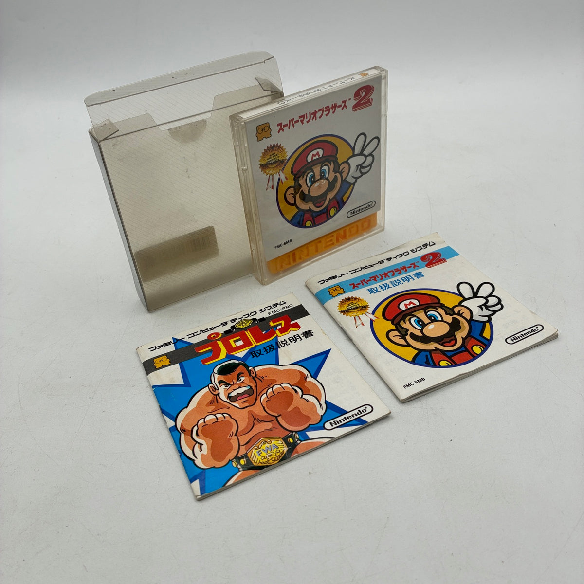 Used Super Mario Bros. 2 & Pro Wrestling Disk System Boxed - Tested & Working