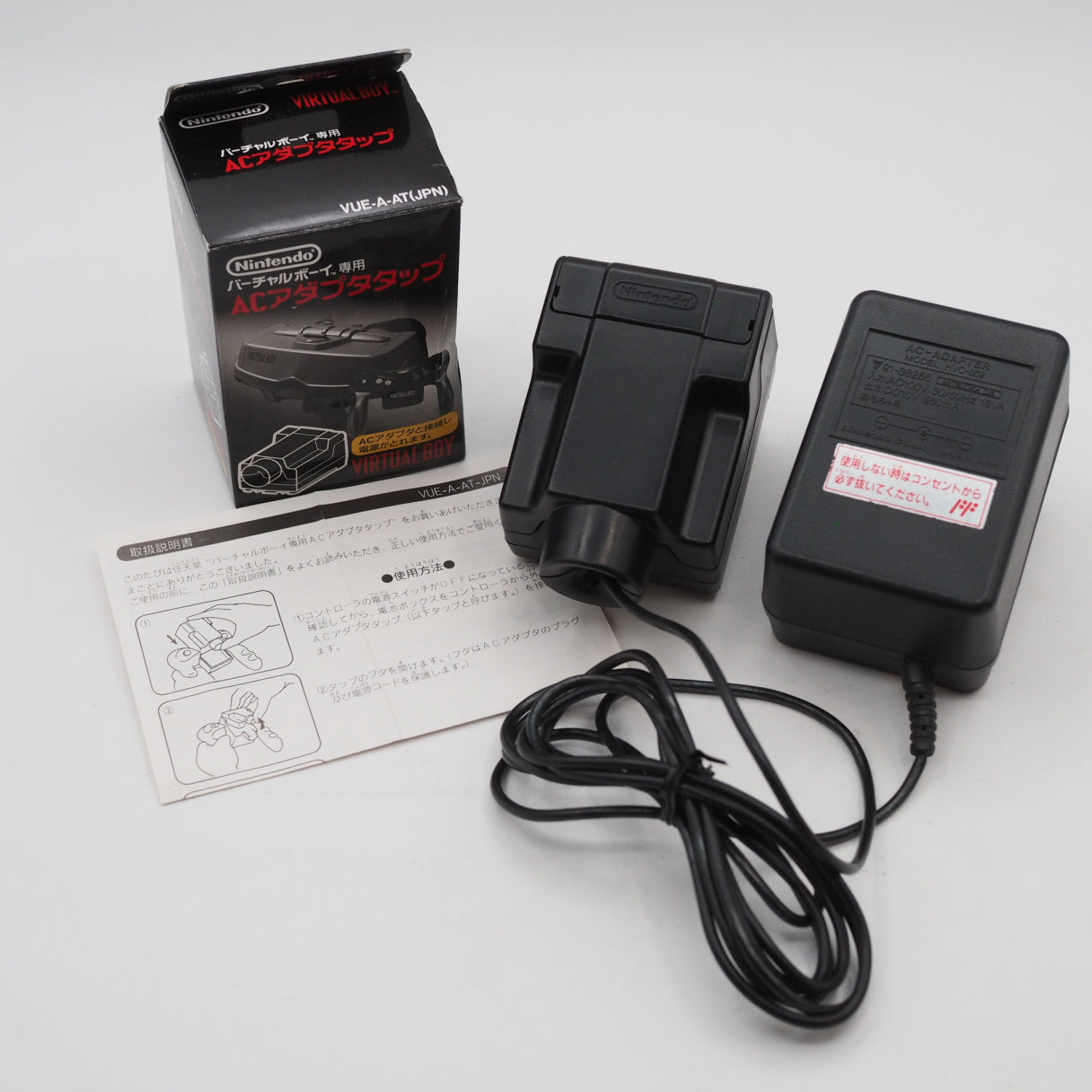 Used VIRTUAL BOY Nintendo 3D Display Game System Boxed W/ AC Adapter + AC adapter tap - Tested & Working