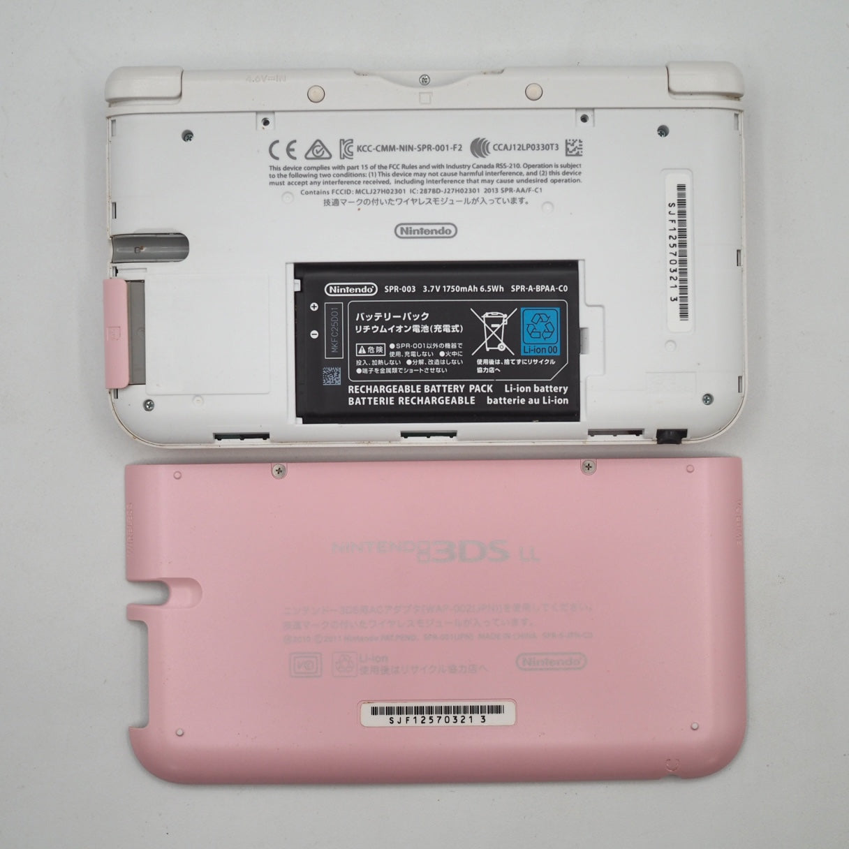 Used Nintendo 3DS LL XL Pink White Handheld Console SPR-001 - Tested & Working