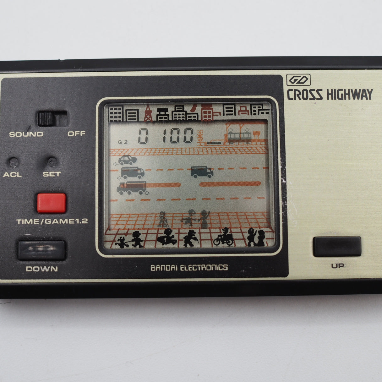 Used BANDAI ELECTRONICS CROSS HIGHWAY LCD Game Console only - Tested & Working