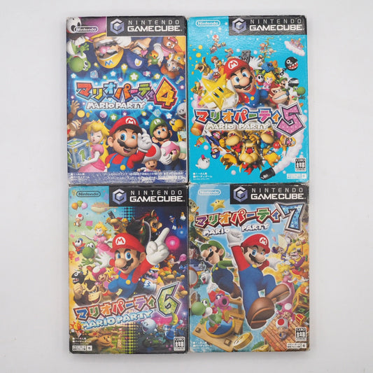 Used Mario Party 4 5 6 7 Set for Nintendo GameCube Games Lot - Tested & Working
