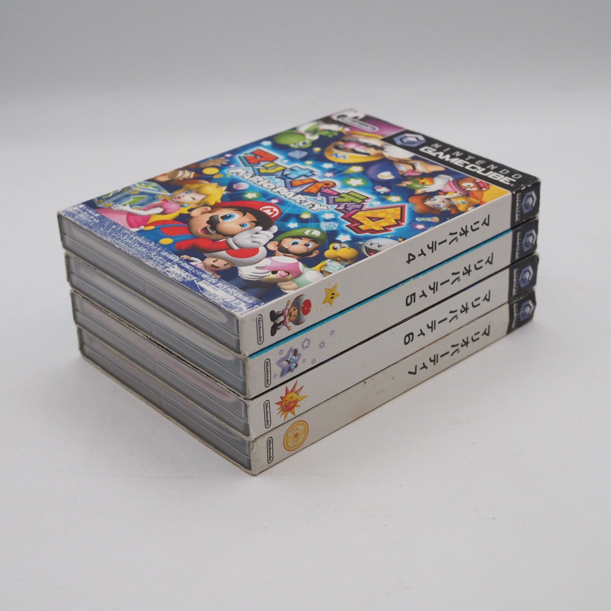 Used Mario Party 4 5 6 7 Set for Nintendo GameCube Games Lot - Tested & Working