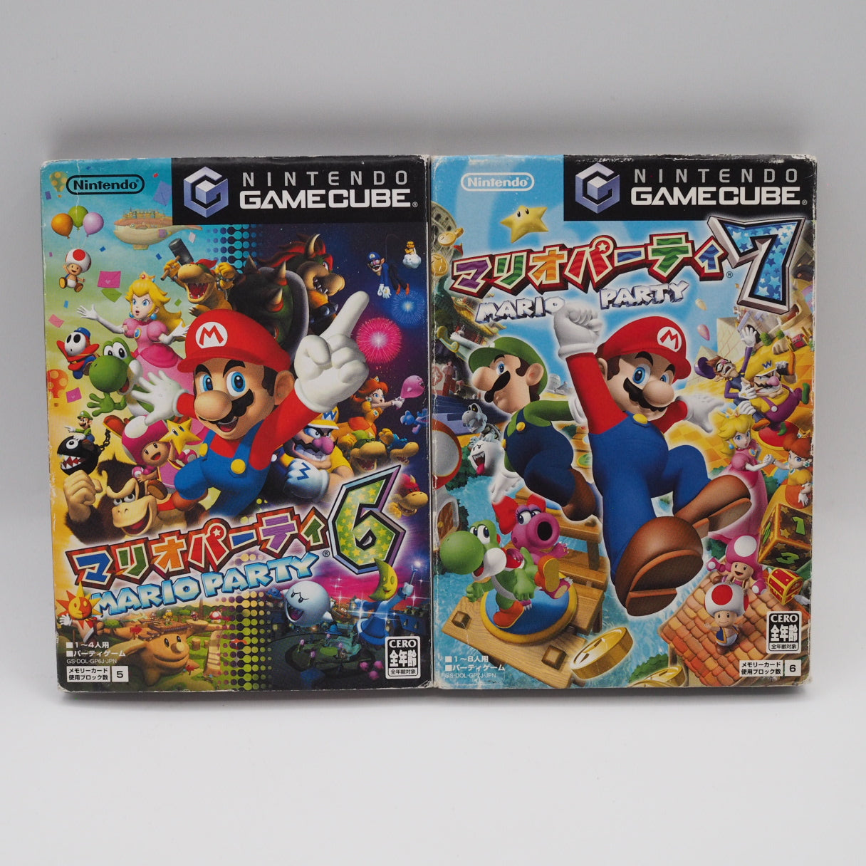 Used Mario Party 4 5 6 7 Set for Nintendo GameCube Games Lot - Tested & Working